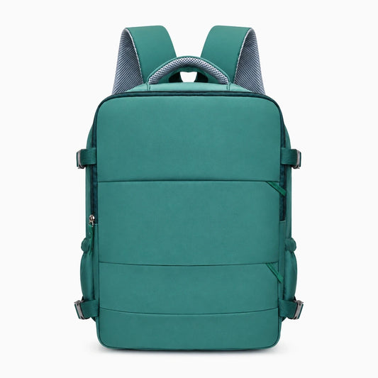 Sac dos cabine avion gris avec sangles rembourrées, idéal pour trajets aériens courts