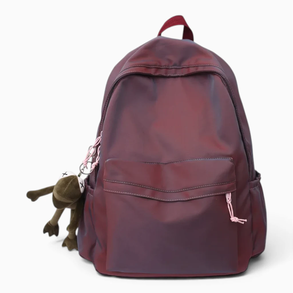 Sac à dos bagage cabine en nylon noir avec compartiments multiples et sangles d'épaule rembourrées