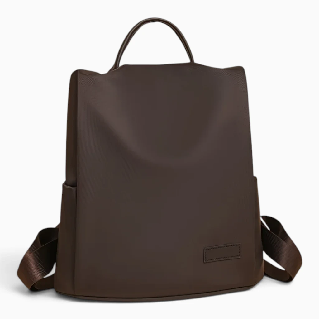 Grand sac à dos léger avec fermeture éclair, coloris noir