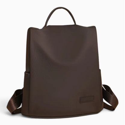 Grand sac à dos léger avec fermeture éclair, coloris noir