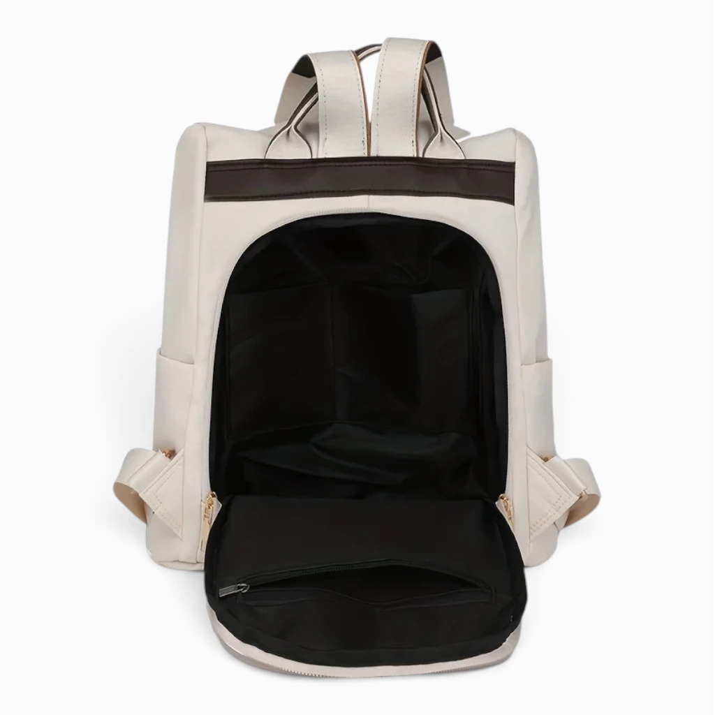 Sac à dos grand volume en marron avec design minimaliste