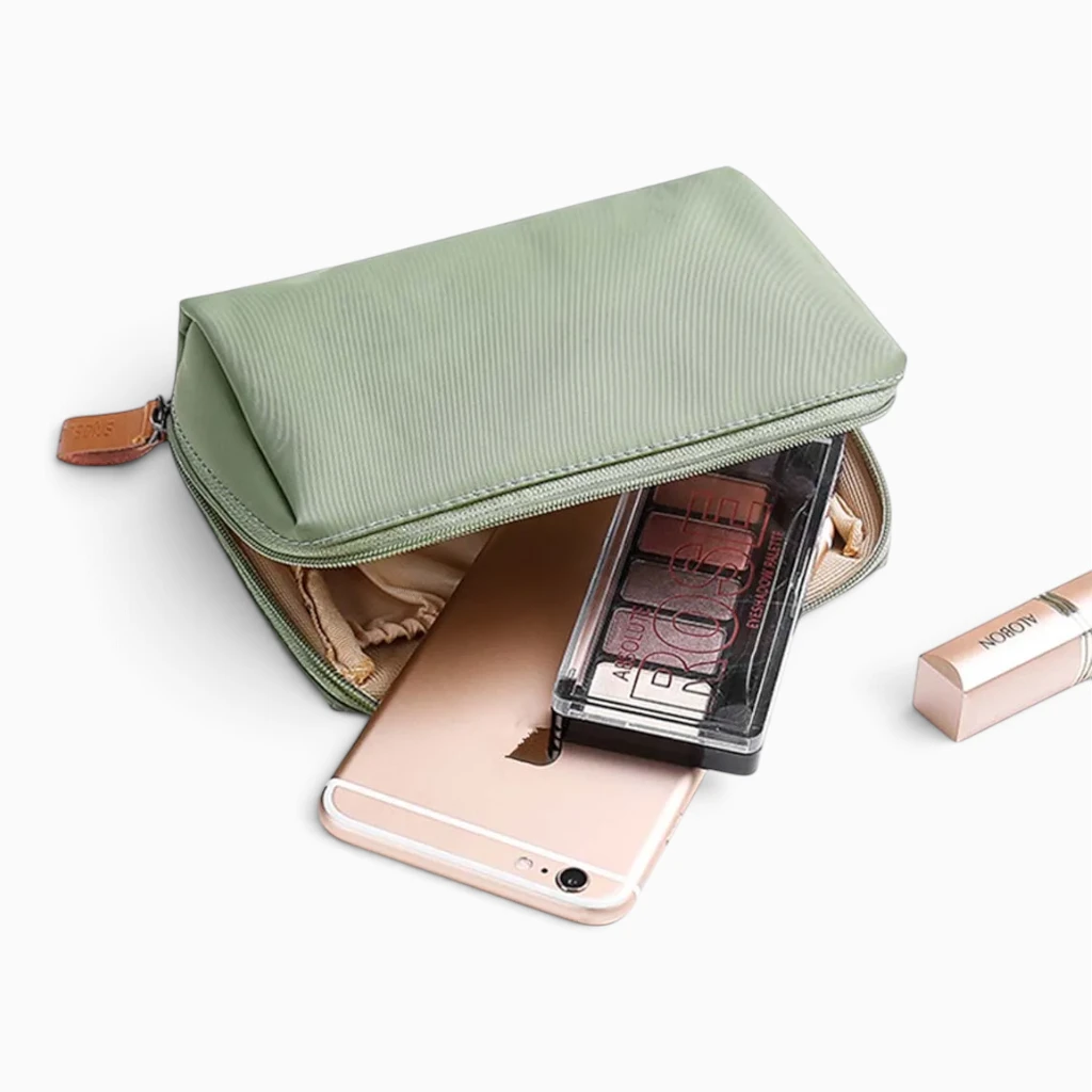 Trousse de rangement toilette avec capacité généreuse, imperméable aux éclaboussures