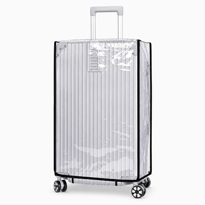 Housse de protection pour valises en matière synthétique blanc, enveloppant complet trois-quarts