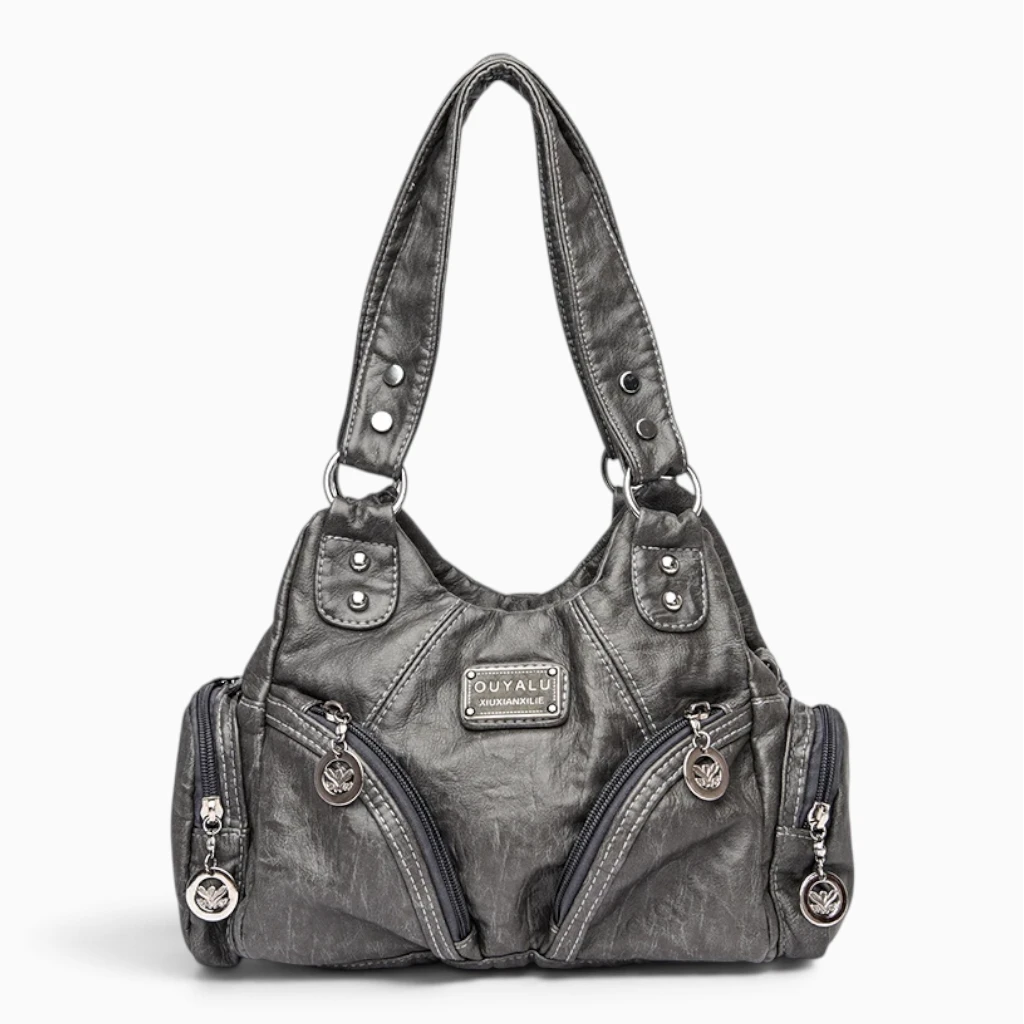 Petit sac à mains noir fermé, silhouette épurée et soignée