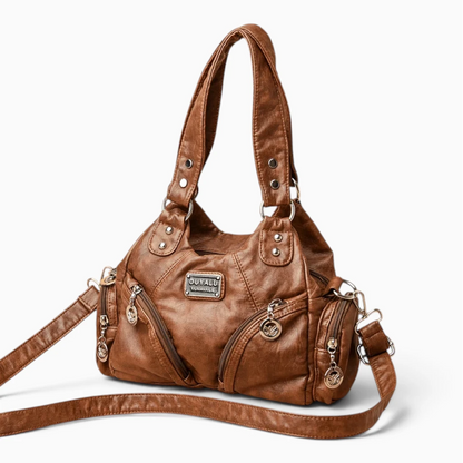 Sac à mains noir compact, capacité pratique pour l'essentiel du jour