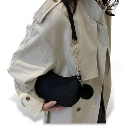 Petit sac en feutre tendance, bandoulière réglable pour port sous le bras
