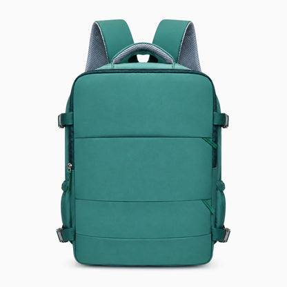 Sac dos cabine avion gris avec sangles rembourrées, idéal pour trajets aériens courts