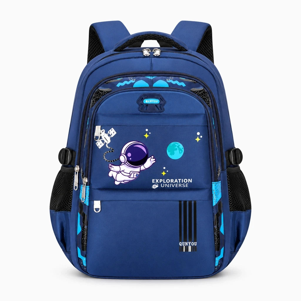 Sac à dos de classe garçon aux épaules rembourrées, design thème espace