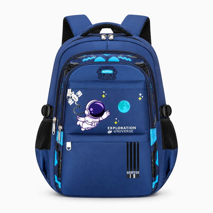 Sac à dos de classe garçon aux épaules rembourrées, design thème espace