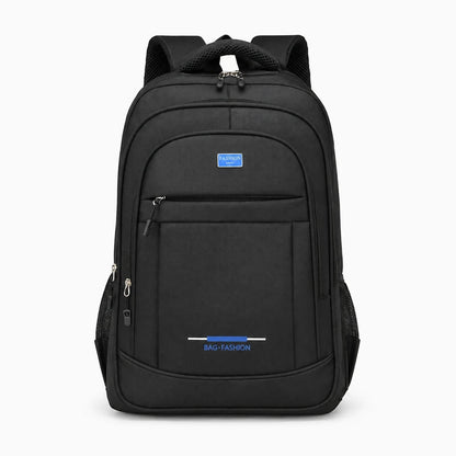 Sac à dos en tissu bleu ciel, format compact pour documents et accessoires de bureau
