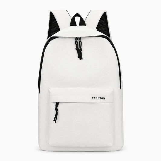 Sac à dos lycée noir avec bretelles réglables, design épuré et minimaliste
