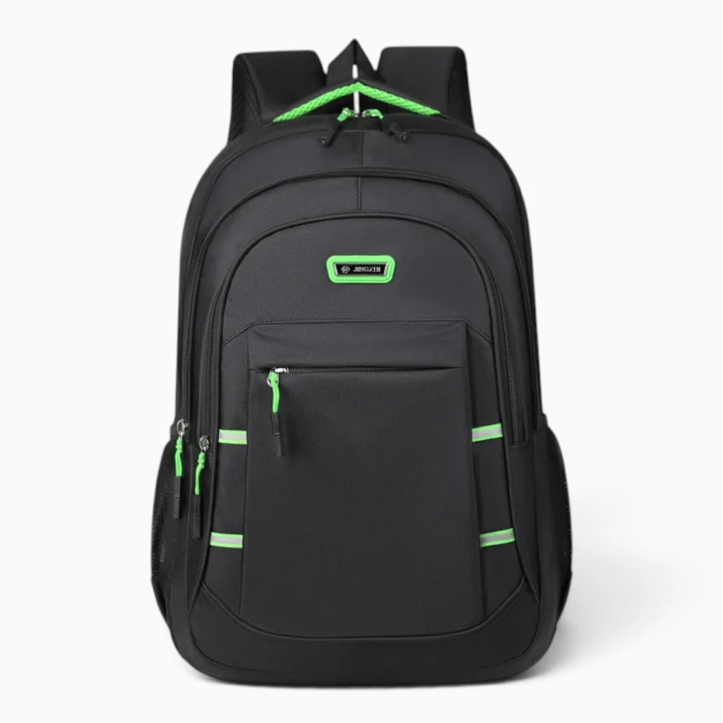 Sac à dos ordinateur homme avec sangles ajustables, design épuré en toile grise