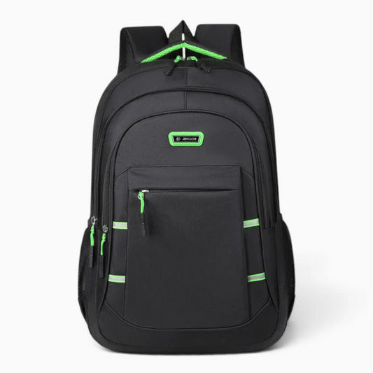 Sac à dos ordinateur homme avec sangles ajustables, design épuré en toile grise