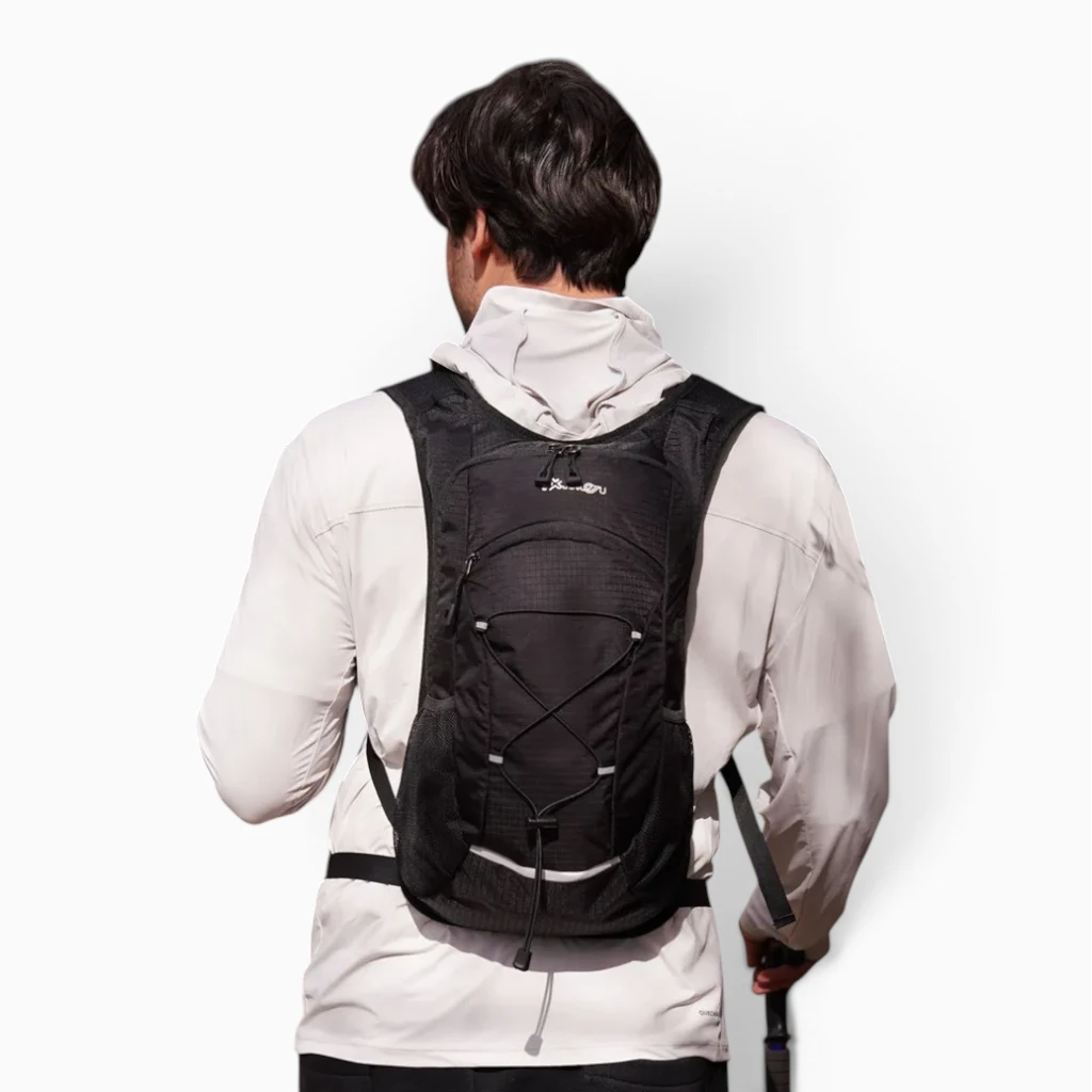 Dos ergonomique et armature du sac à dos running vue de profil