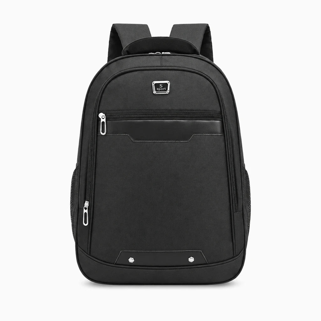 Homme portant un sac à dos sport décontracté avec grande capacité pour ordinateur