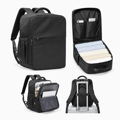 Sac à dos femme travail porté en bandoulière, style discret noir pour bureau et déplacements