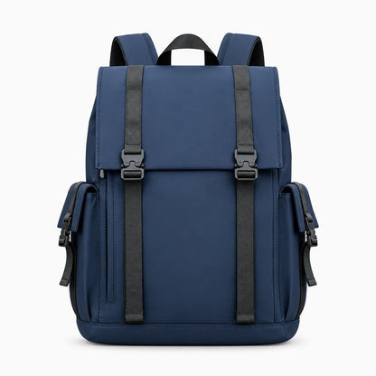 Sac à dos homme urbain ouvert montrant organisation intérieure et doublure