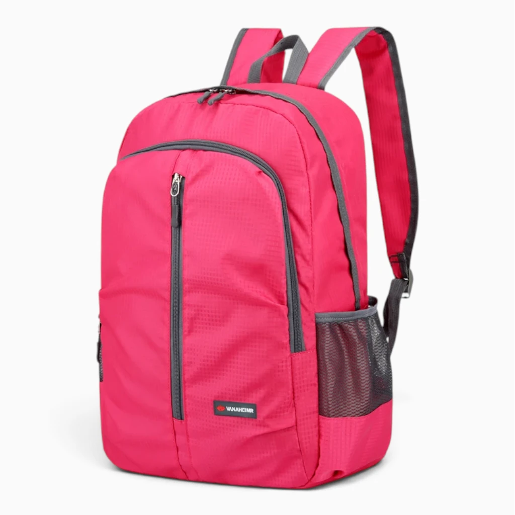 Sac à dos de ville pour femme dépliable rangé dans un sac à main