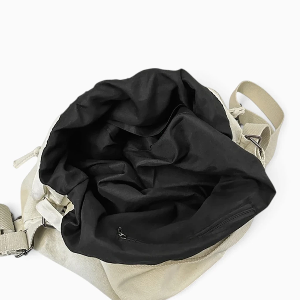 Trois coloris du sac à dos ville ultra léger femme: beige, noir et vert, alignés vue avant