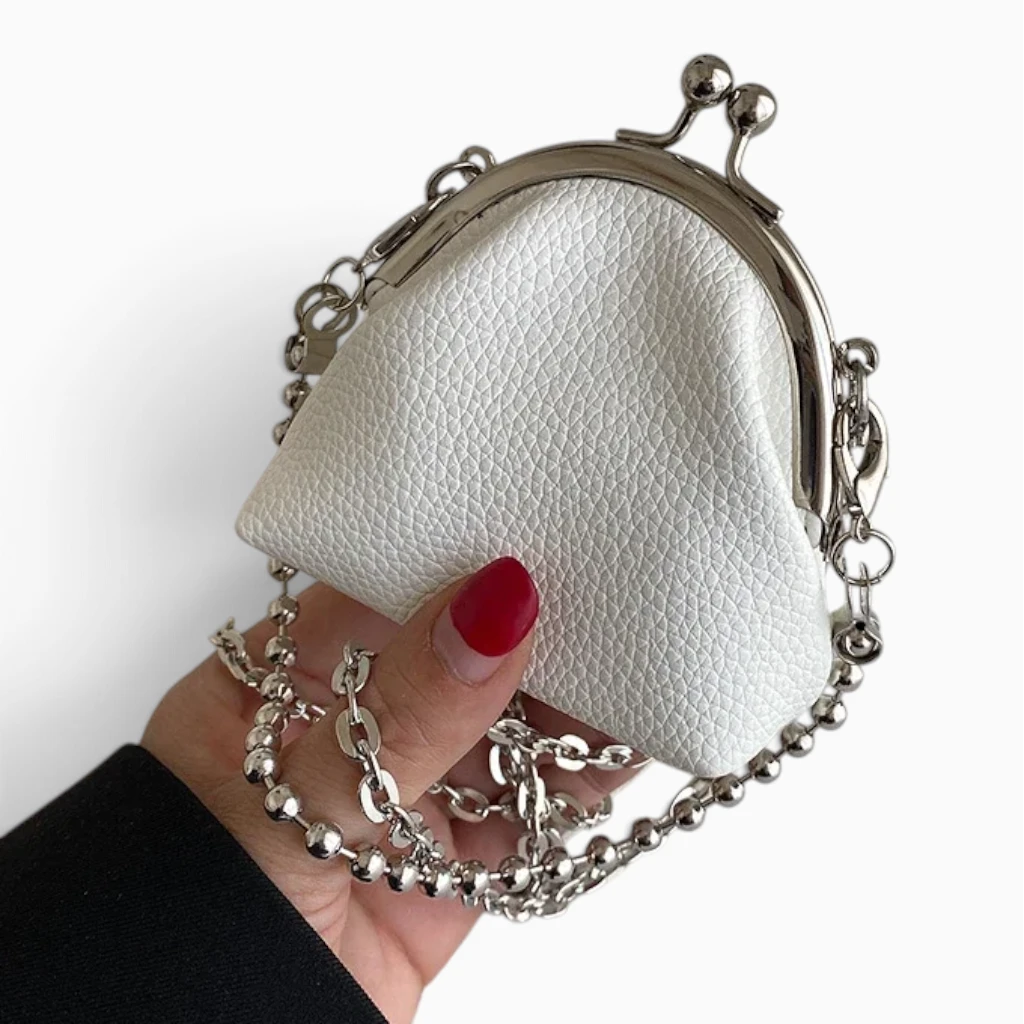 Petit sac structured croisé blanc ou noir, profil tubulaire original