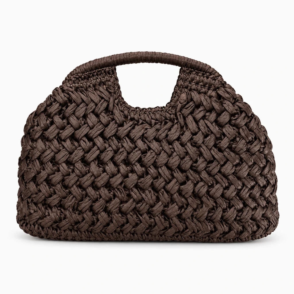 Sac panier de jour en matière tressée, idéal pour une sortie improvisée