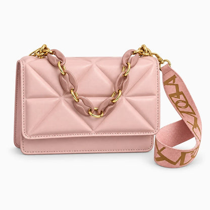 Sac à main vintage avec rabat, cuir PU souple, teinte neutre, porté en bandoulière