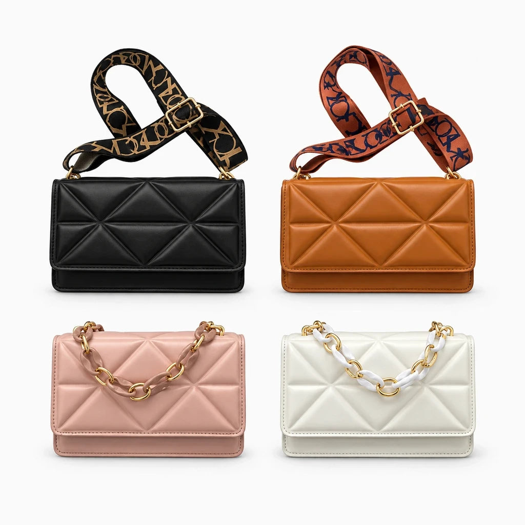Détail du rabat du vintage sac à main avec système de fermeture et coutures renforcées