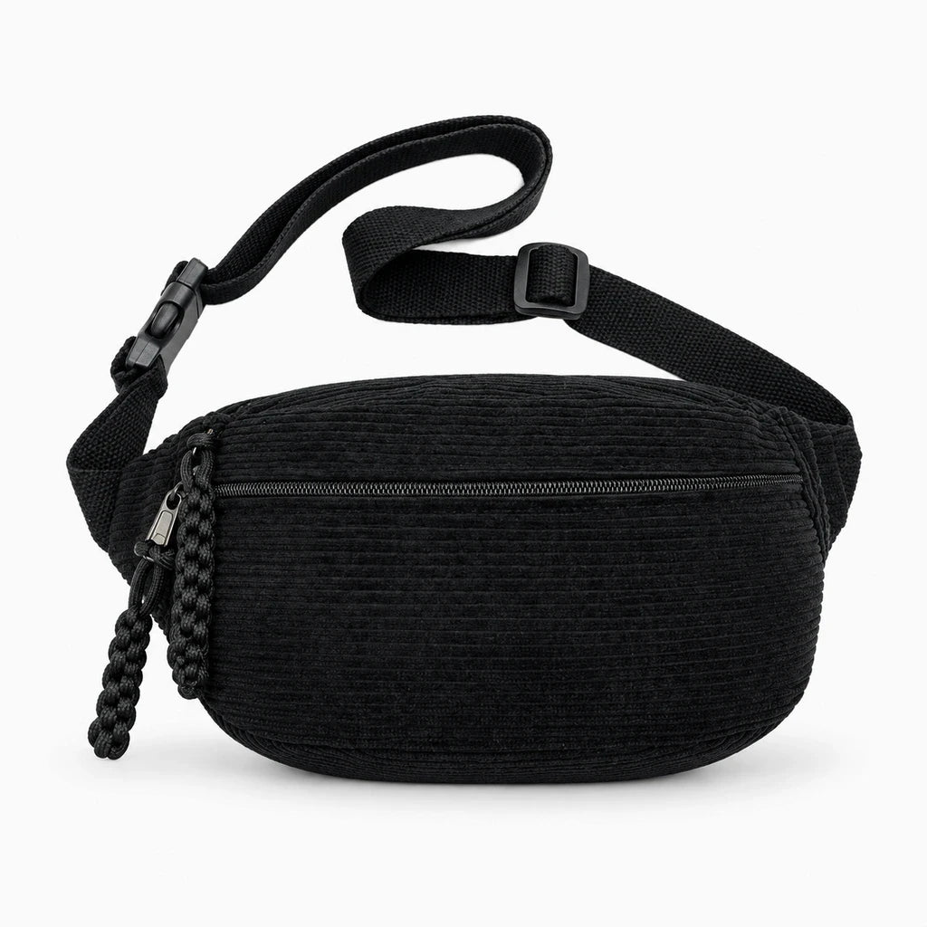 Sac banane marron ajustable en bandoulière pour un port confortable au quotidien