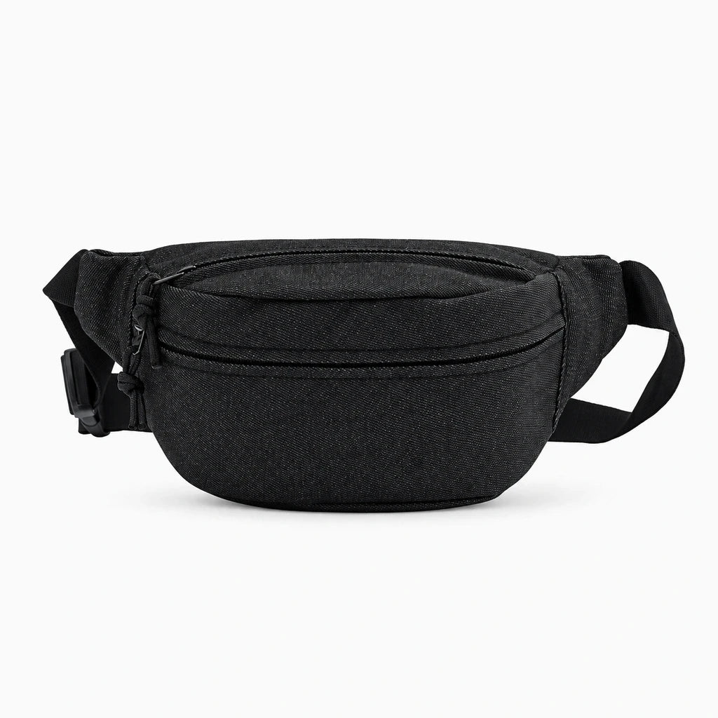 Sac de hanche compact marron en velours, idéal pour les sorties urbaines