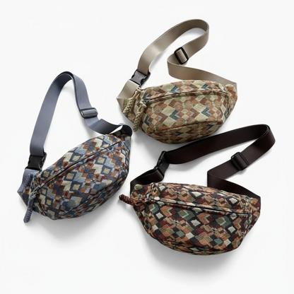 Accessoire ceinture sac banane xl pour femme, finition velours côtelé chaud