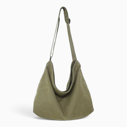 Sac cabas pour les cours posé montrant sa profondeur et sa capacité de rangement