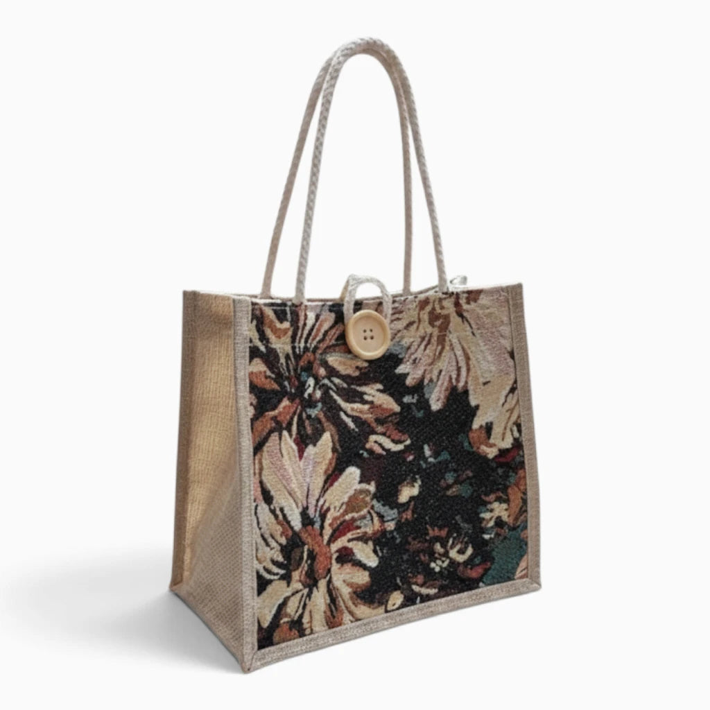 Poignée supérieure renforcée du sac cabas en tissu, ergonomie facilitée
