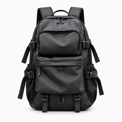 Sac cartable robuste de couleur neutre, design fonctionnel pour bureau et études