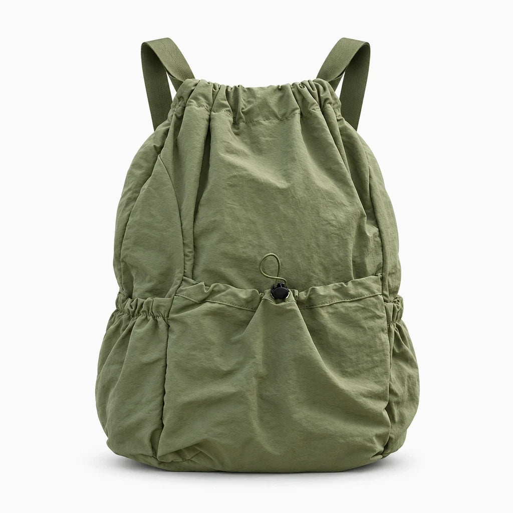 Sac cordon dépilé prêt pour une sortie courte ou activité en plein air