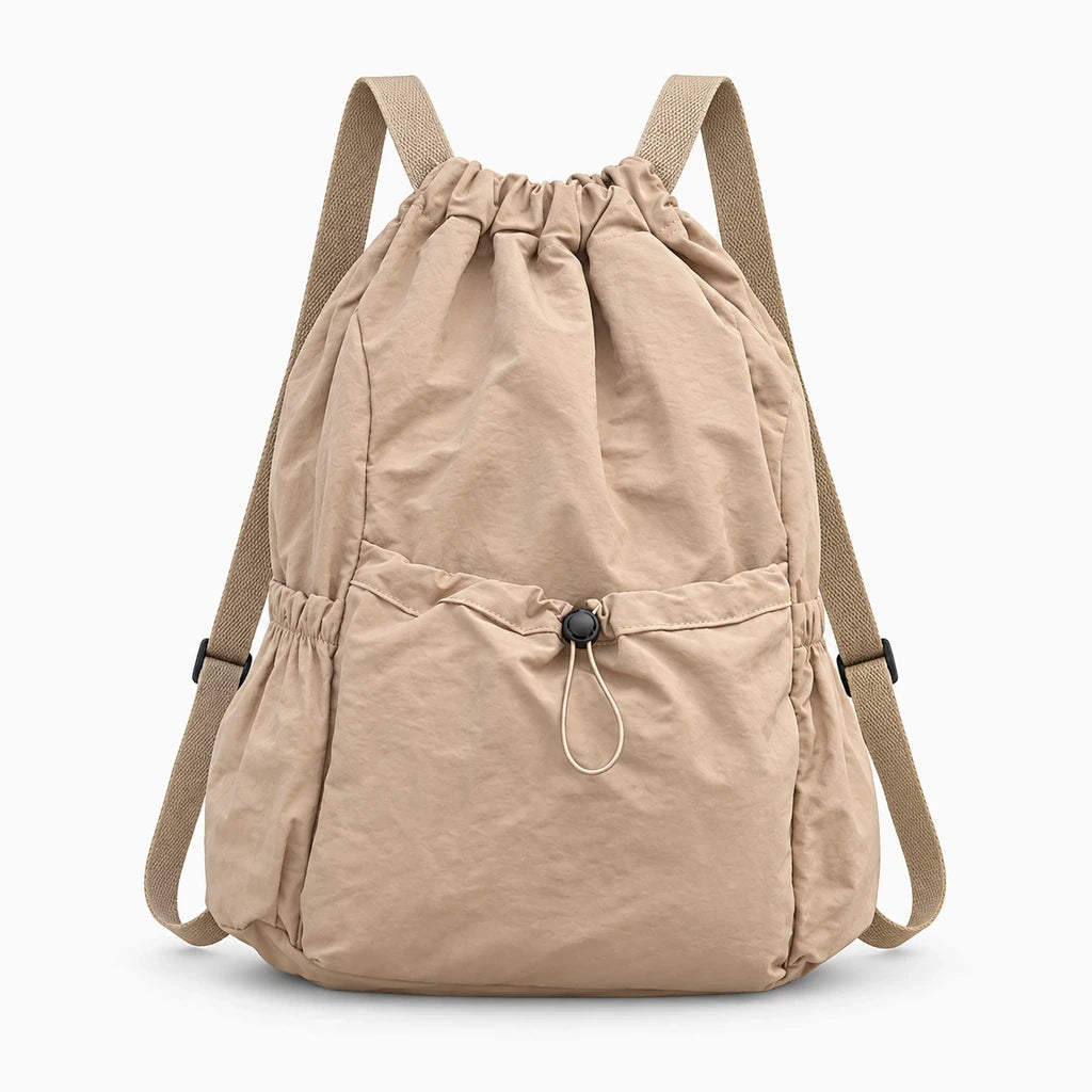 Format réduit du sac a cordon rangé facilement dans un tiroir ou une valise