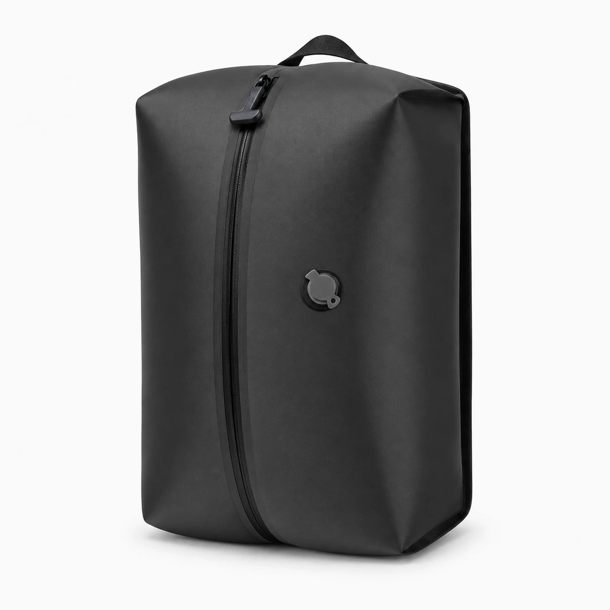 Sac de compression rangement plié compact montrant sa réduction de volume