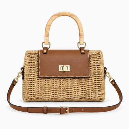 Sac porté bandoulière teinte naturelle, accessoire incontournable pour l'été