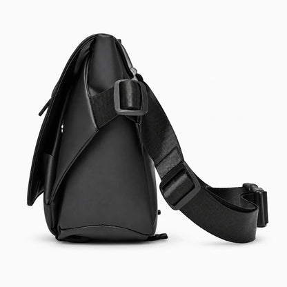 Sac messager gris foncé avec sangle de transport ergonomique