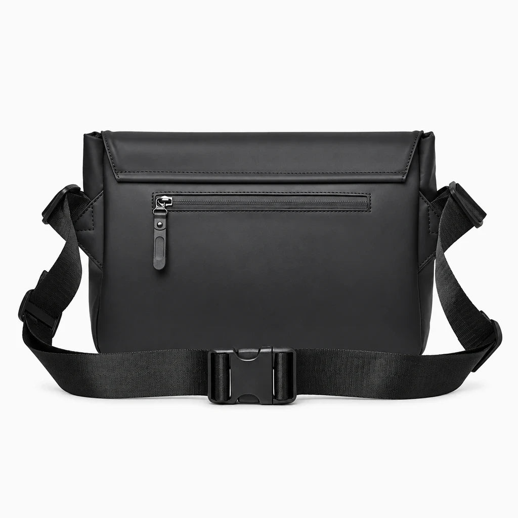 Sac messager noir compact parfait pour les déplacements quotidiens