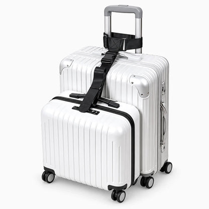 Sangles pour bagages avec système télescopique ajustable visible sur tapis à bagages