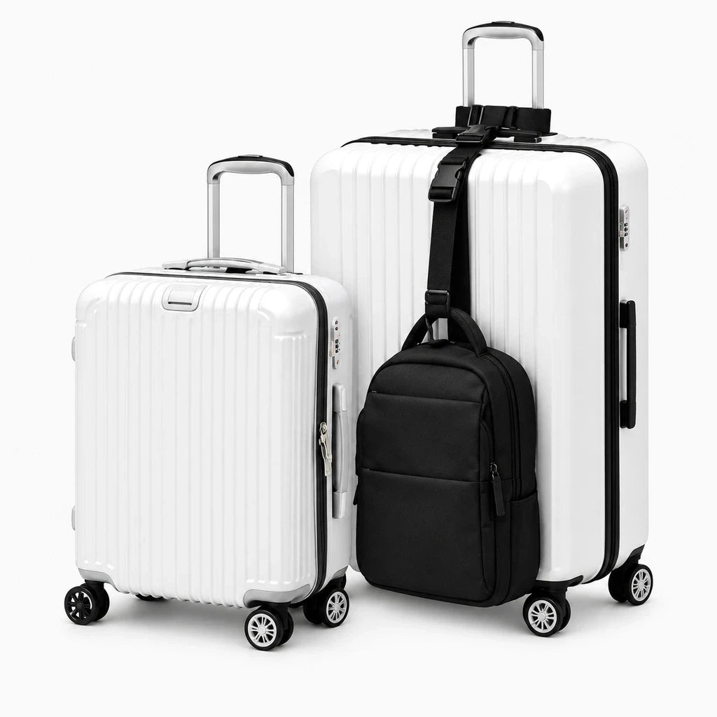 Sangle de bagage élastique s'adaptant à différentes formes de valises souples et rigides