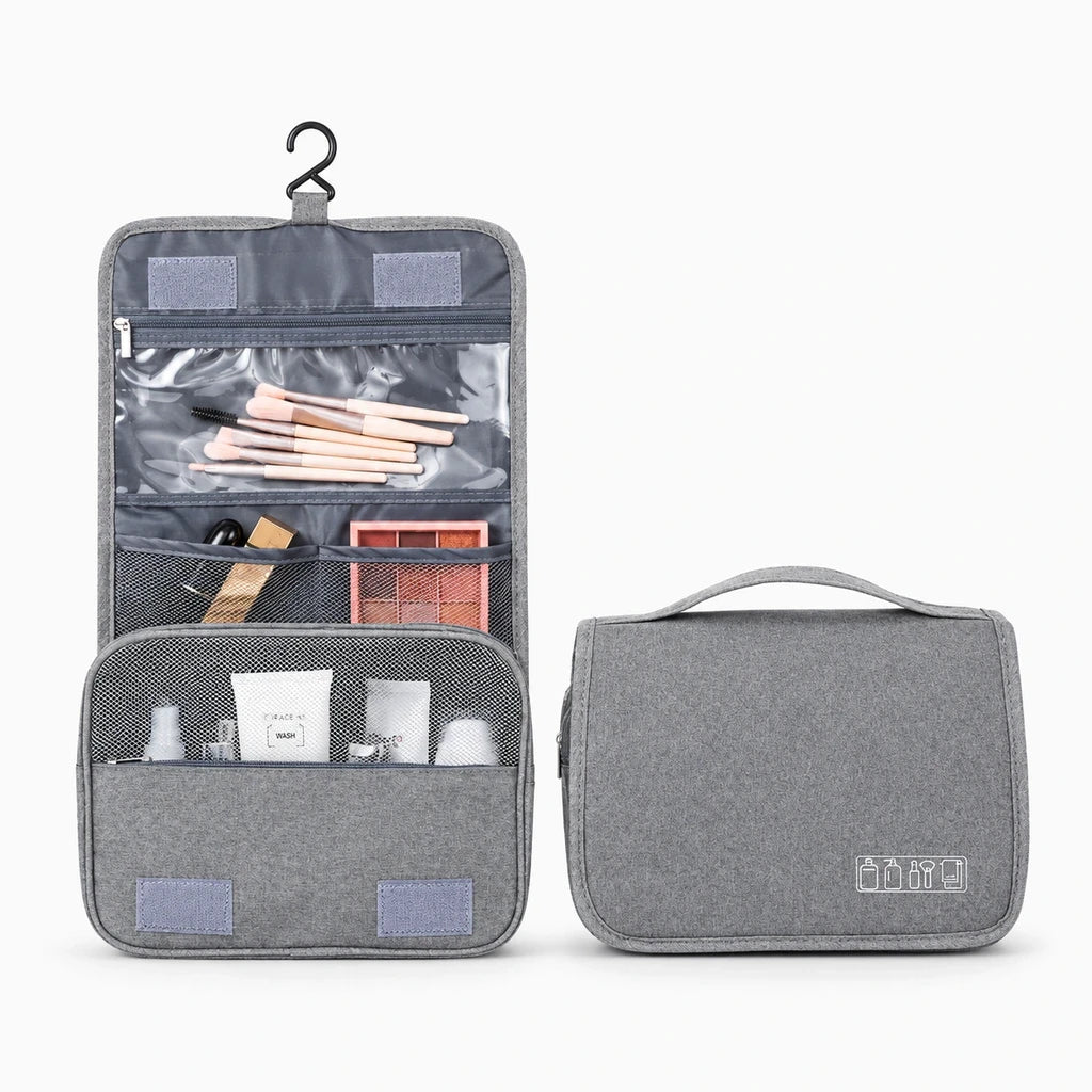 Trousse de toilette femme grand format pliable en plusieurs coloris