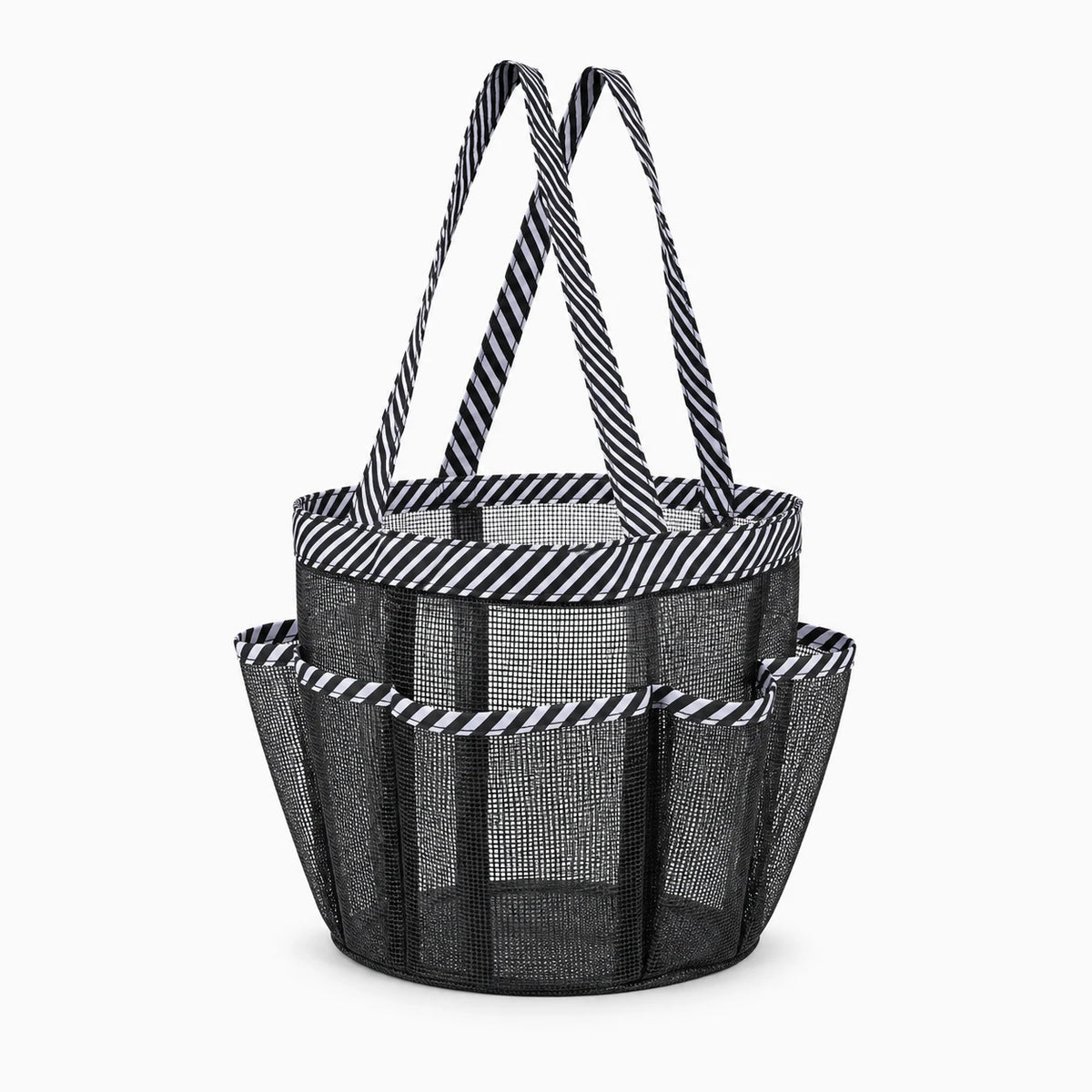 Trousse de rangement femme en maille respirante, détail de la texture et des finitions