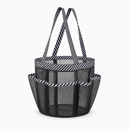 Trousse de rangement femme en maille respirante, détail de la texture et des finitions
